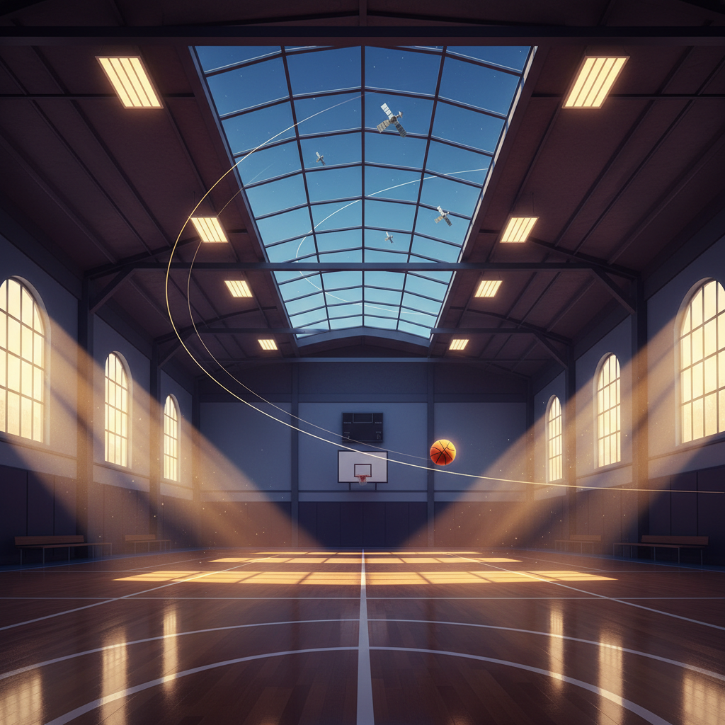 지금 너희 교실 천장의 조명 반사, 농구공의 포물선, GPS 위성의 궤도가 전부 그 원뿔 속에 있어