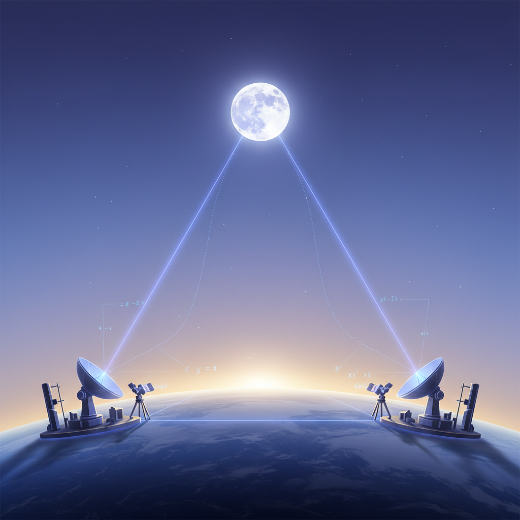 이 방법으로 땅에서 한 발짝도 안 움직이고 달까지 거리를 쟀어