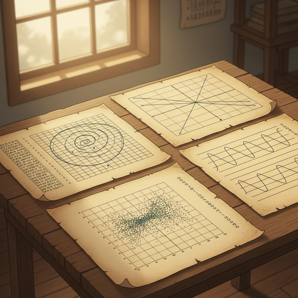 점을 이으니까 숫자의 변화가 선이 되어서 한눈에 보이기 시작했어