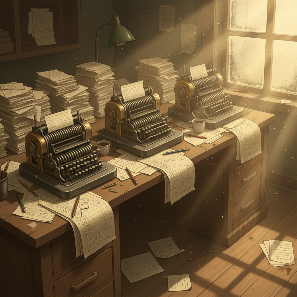 사람이 직접 계산하고, 일일이 손으로 쓰던 시대