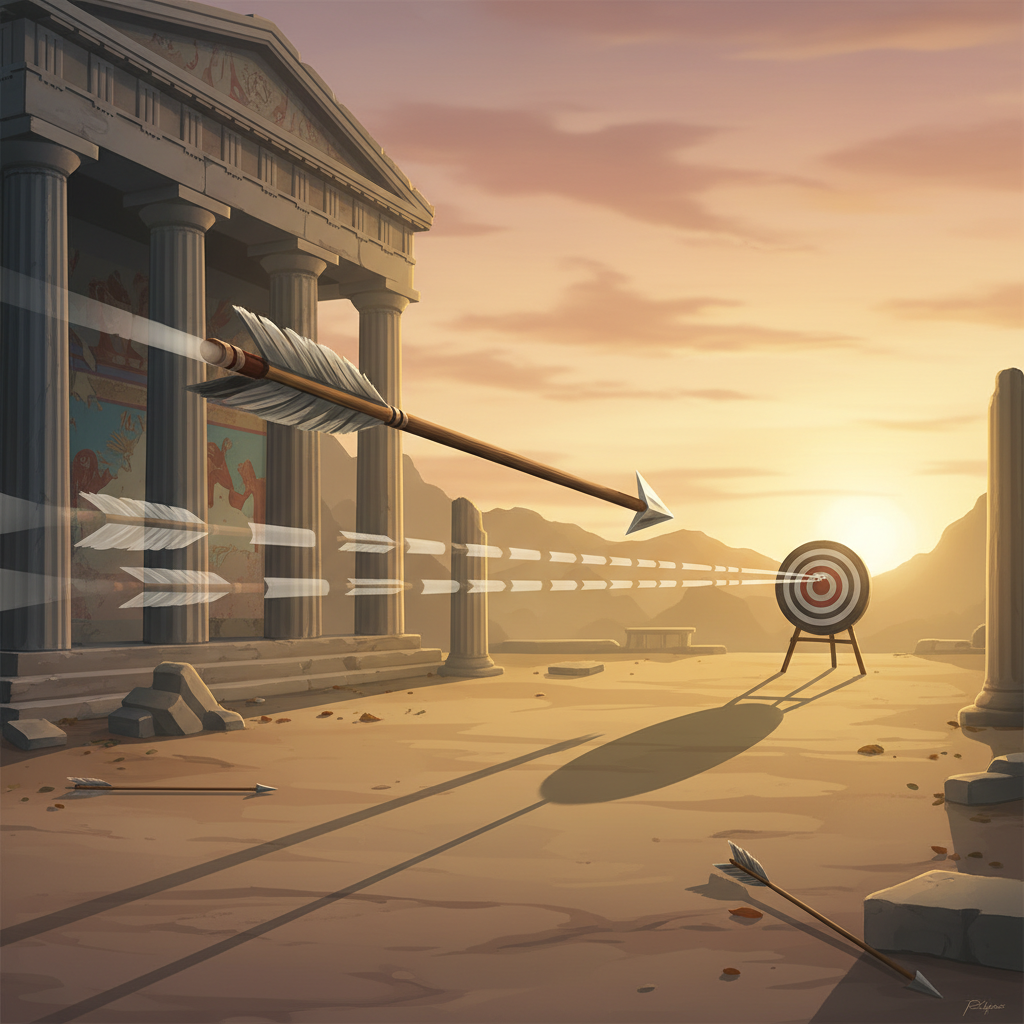 옛날 사람들은 화살이 과녁에 닿는 게 불가능하다고 생각했어