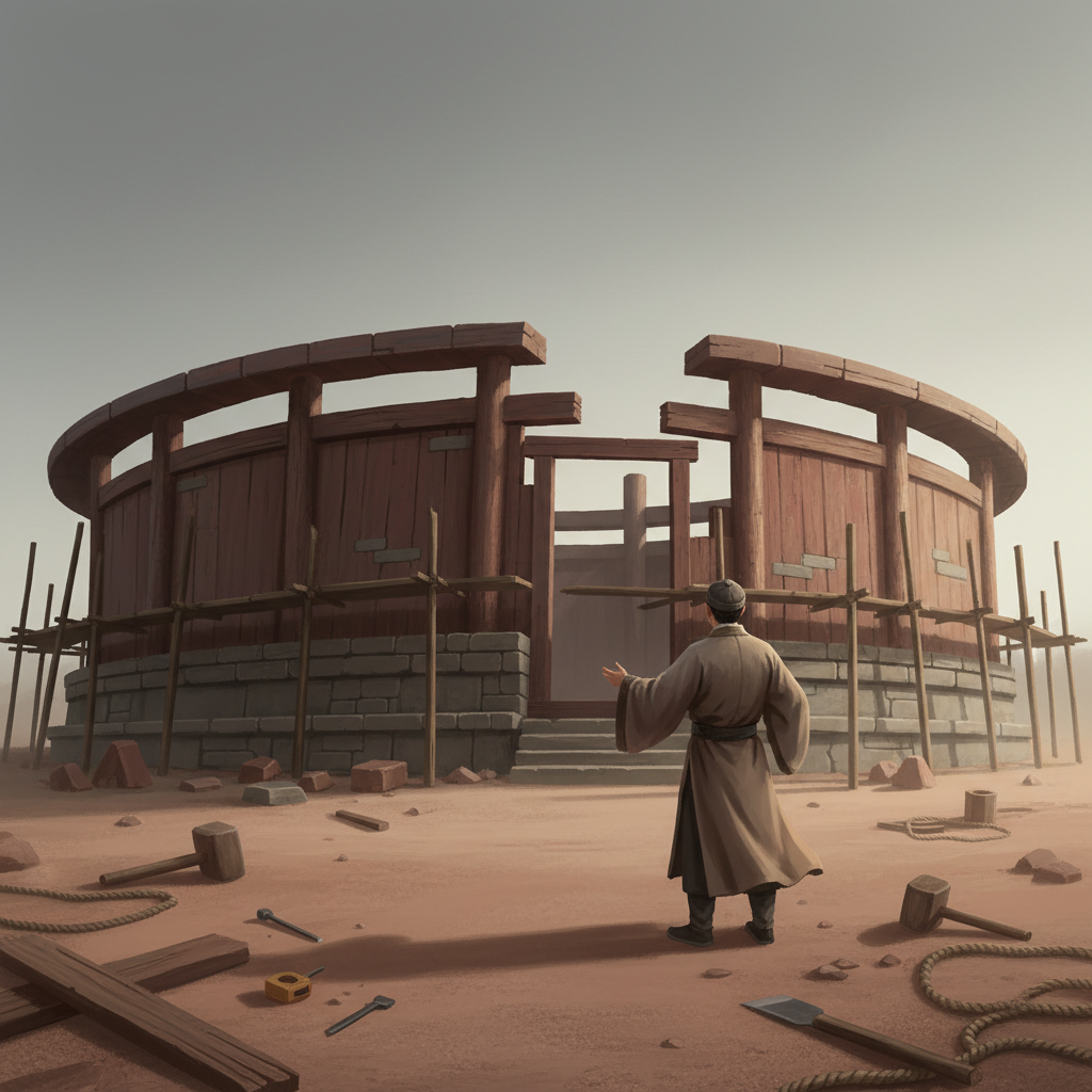 옛날 사람들은 원의 둘레를 정확히 잴 수 없어서 건축물이 삐뚤어졌어