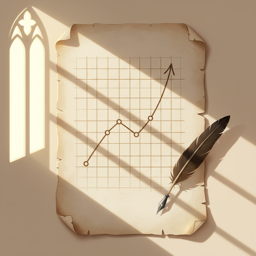 니콜라 오렘은 세로줄과 가로줄을 그어서 변화하는 숫자를 점으로 찍었어