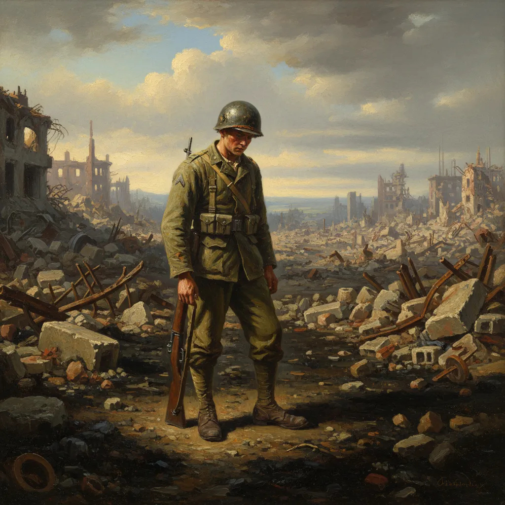 히로시마 이후 장교 진급을 거부하고 군복을 벗었다