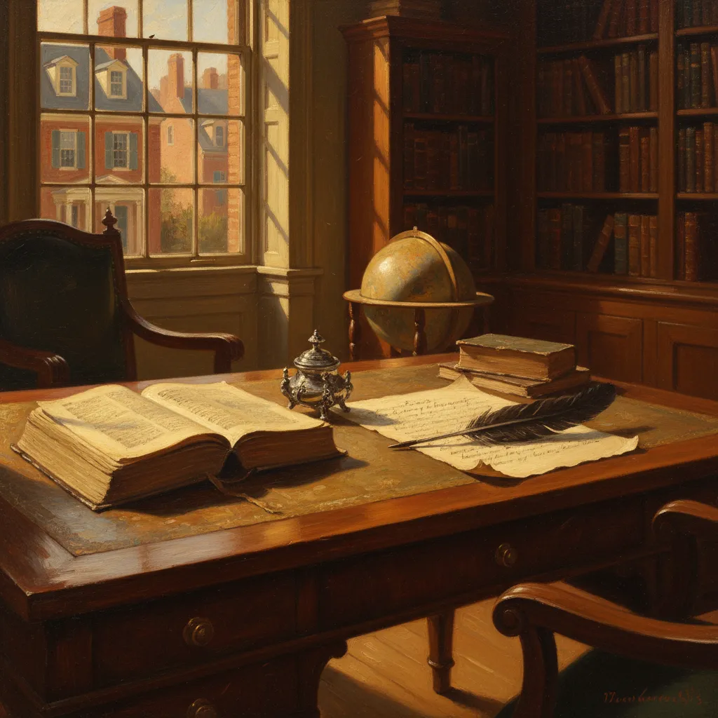 ## 제퍼슨의 책상 위에 놓인 책