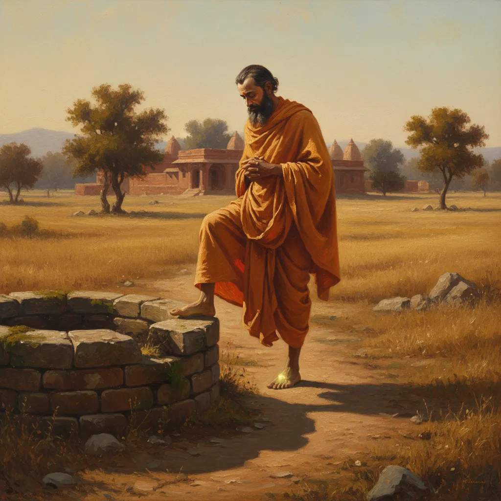 우물에 빠진 철학자, '발에 눈이 달린 자'라는 이름을 얻다