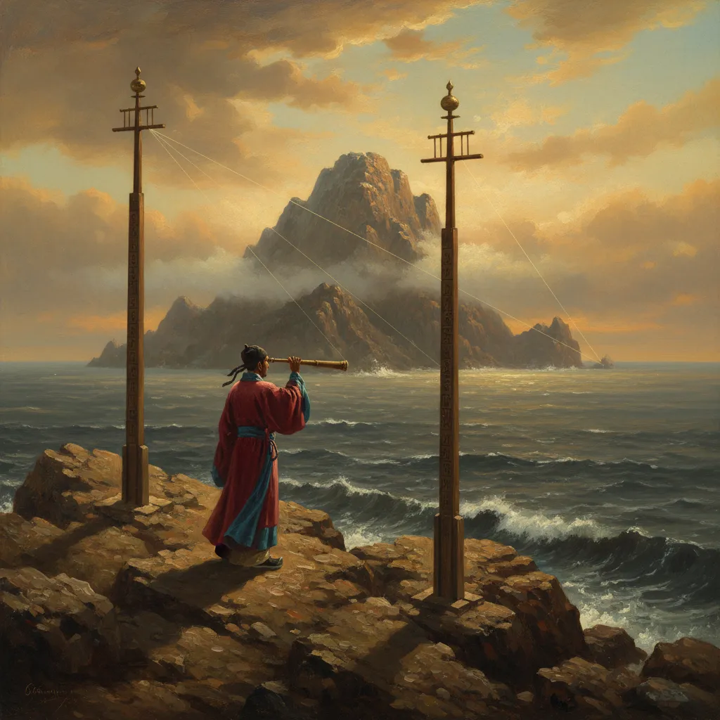 ## 막대기 두 개로 바다 건너 섬의 높이를 재는 법을 알아냈다