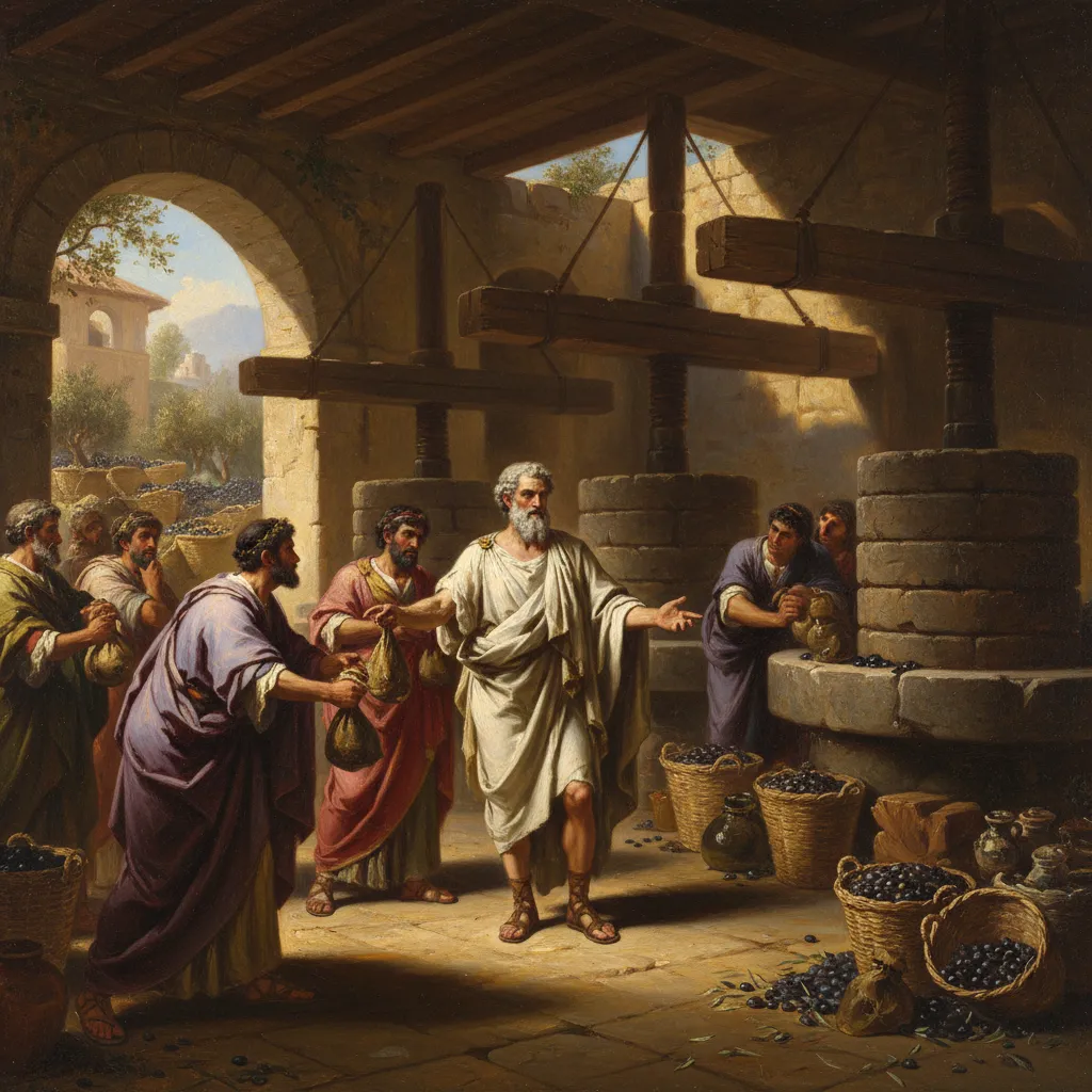 ## '철학자는 돈을 못 번다'는 조롱에 올리브 시장을 통째로 사버렸다