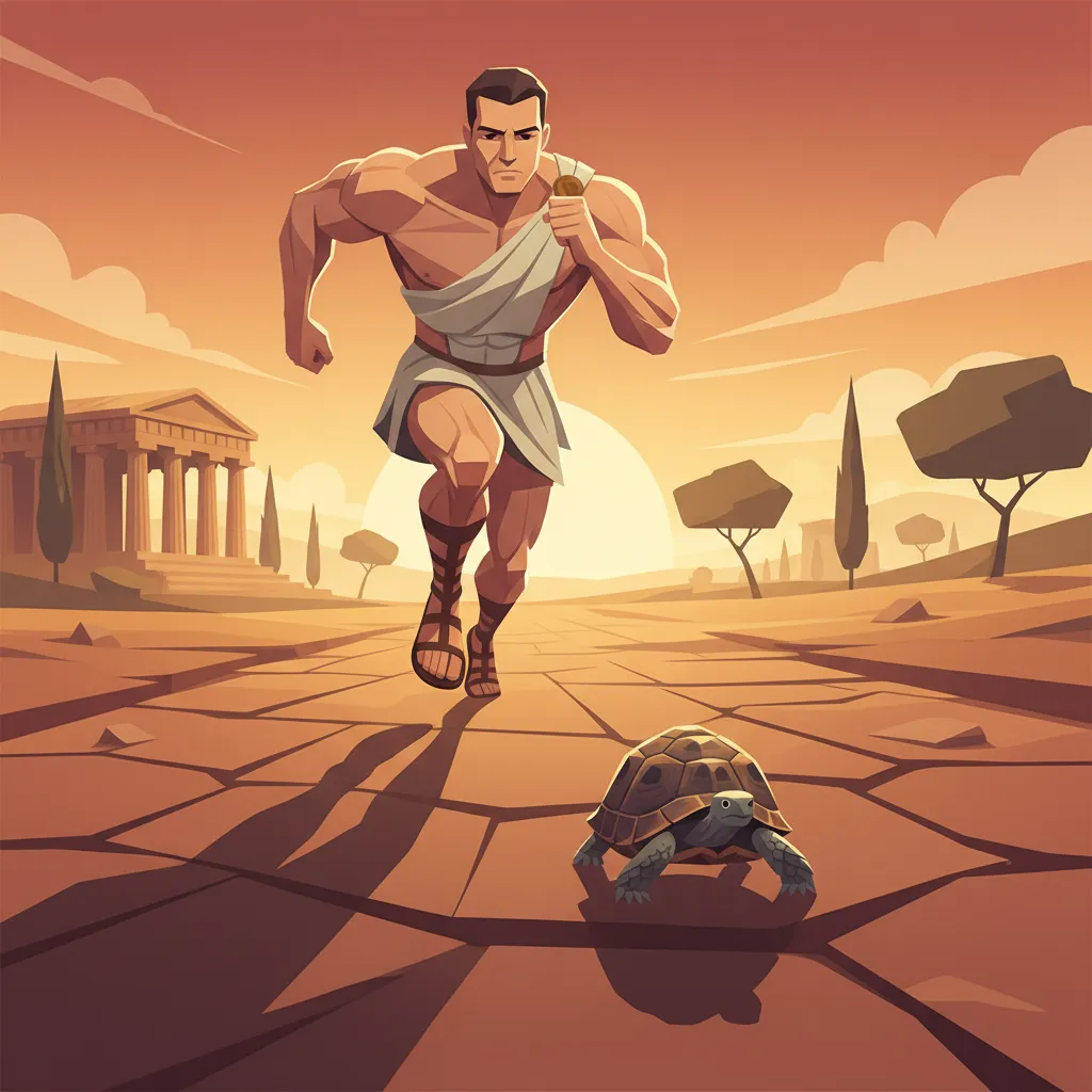 달리기 시합에서 거북이에게 진 영웅