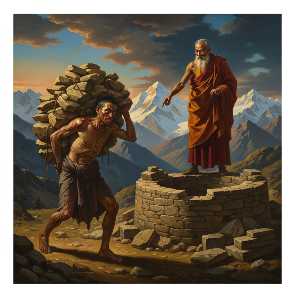 ## 마르파가 시킨 탑 쌓기와 허물기