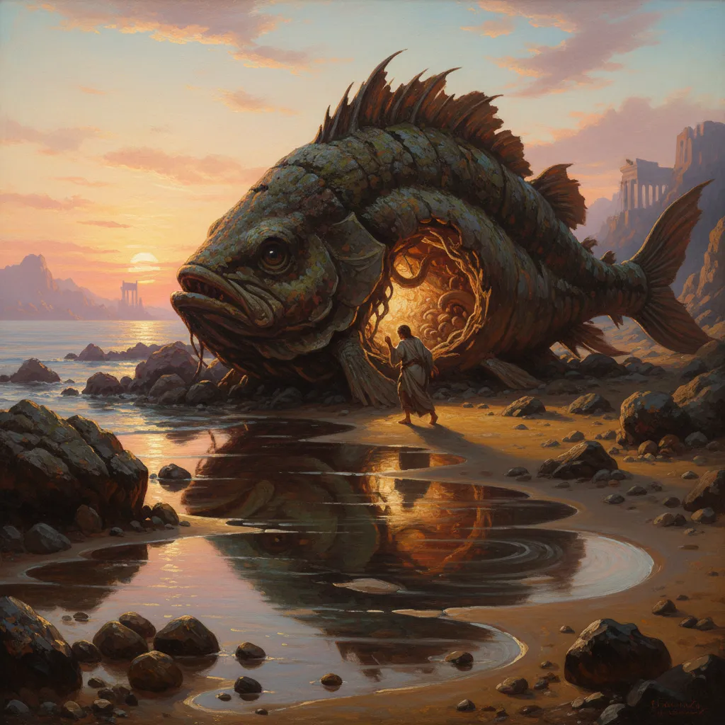 인간은 물고기 뱃속에서 자랐다