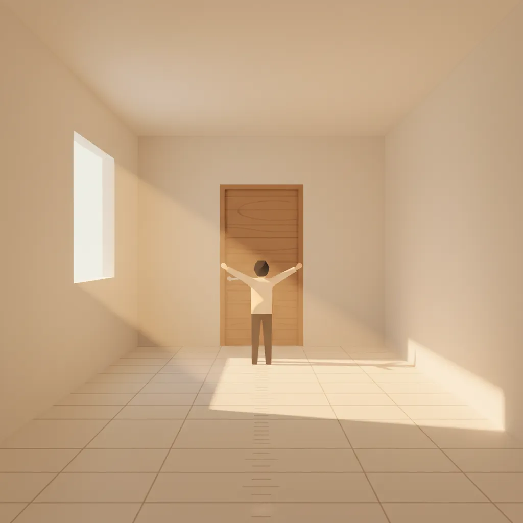 문을 향해 걸어가 보세요 — 당신도 도착 못 합니다