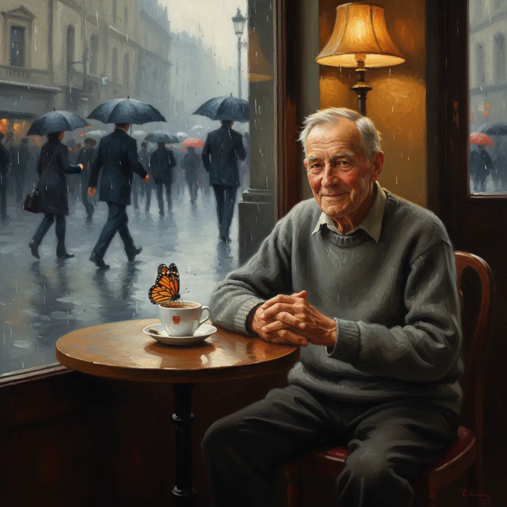 장자가 오늘 카페에 앉아 있다면