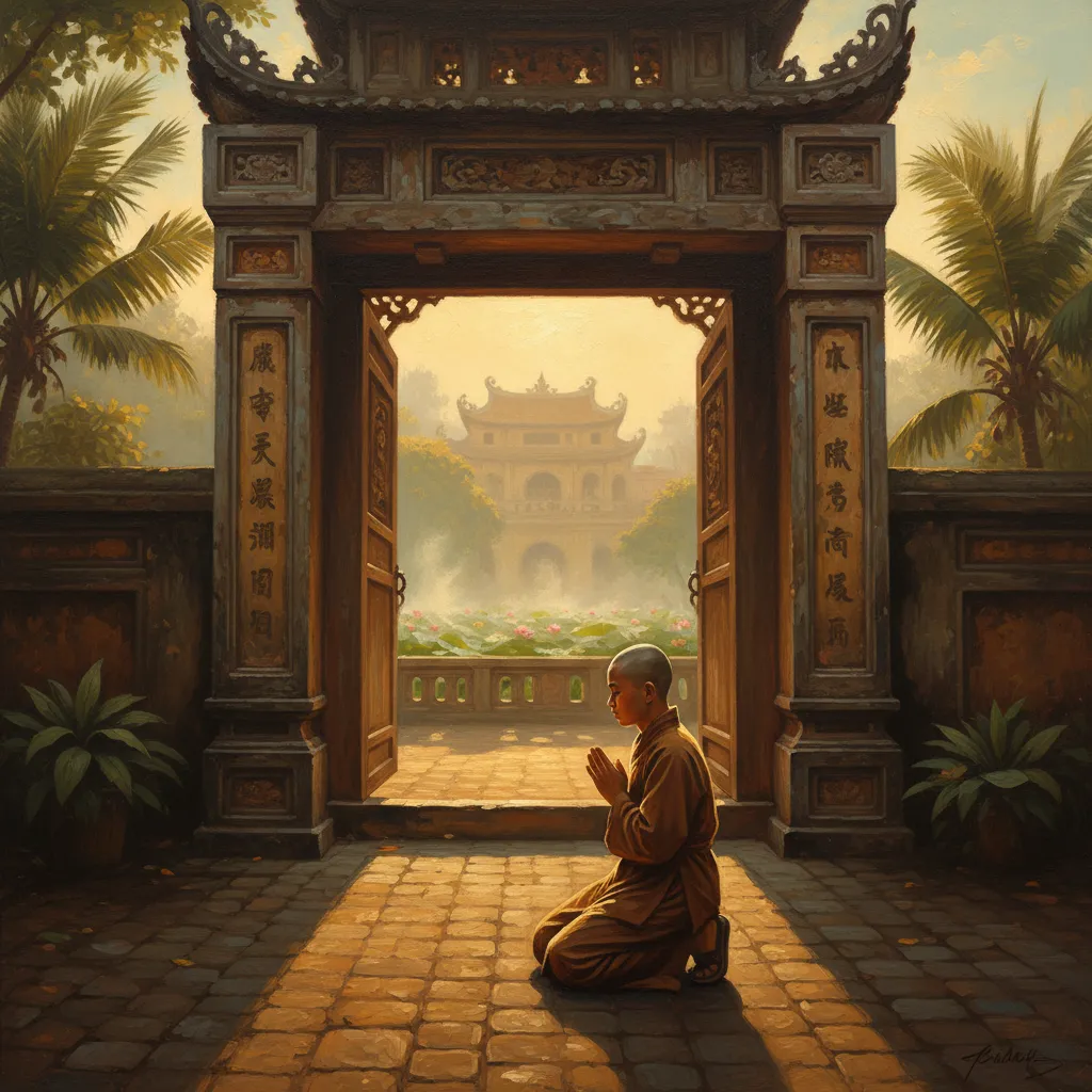 ## 열여섯 살 소년이 절 문을 두드리다