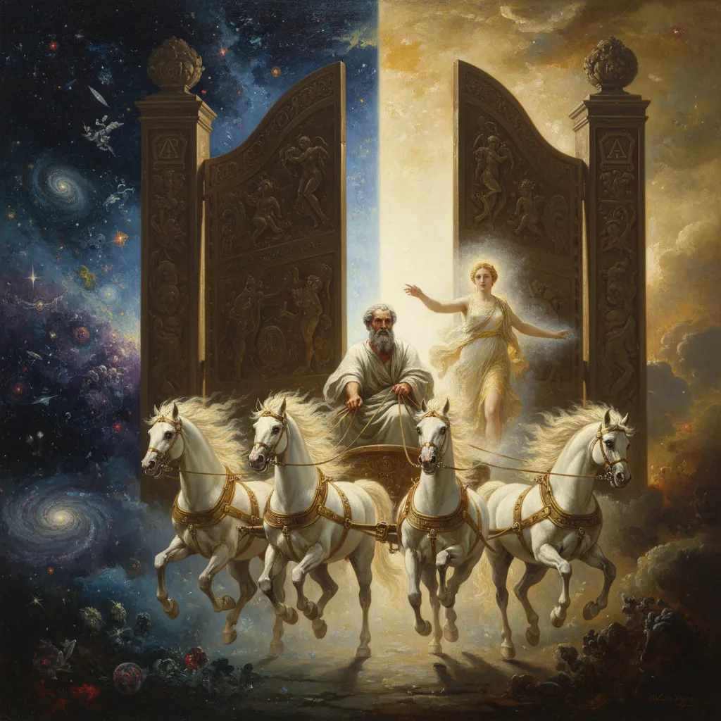 ## 여신에게로 가는 마차, 서사시 『자연에 관하여』의 서곡