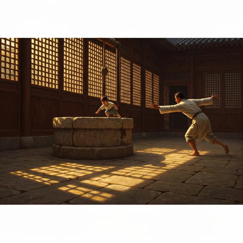 우물가의 아이 — 생각보다 빨리 뛰어나간 당신