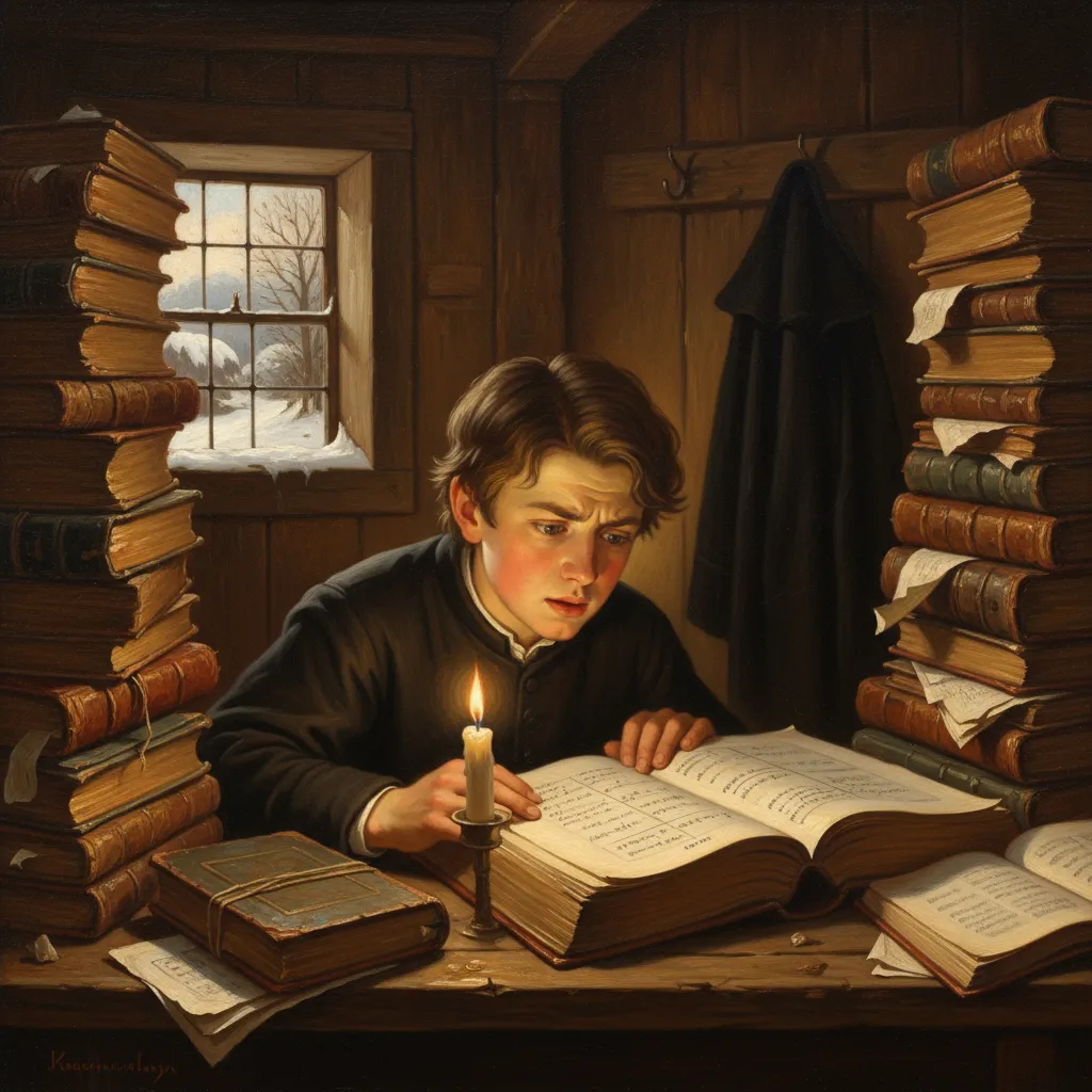 ## 교회에서 기도하던 소년, 수학책을 훔쳐 읽다