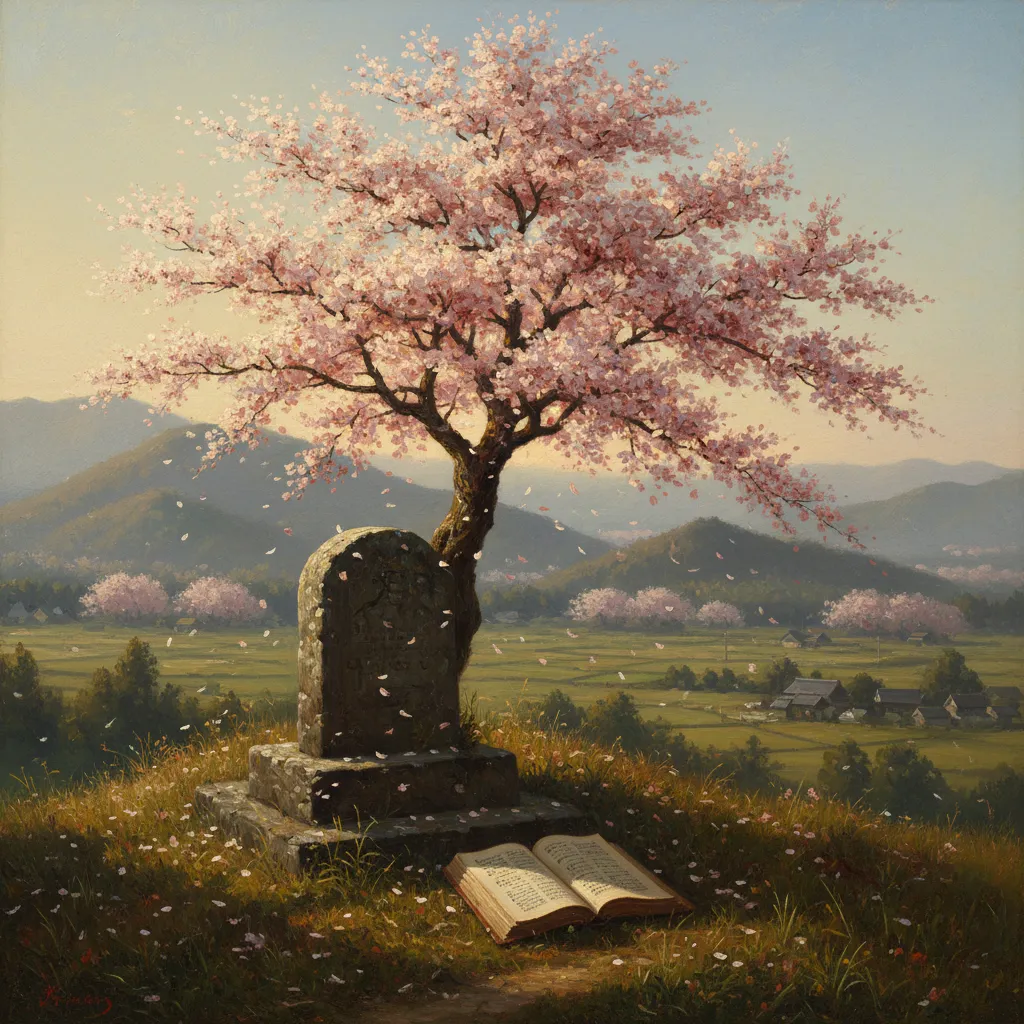 ## 그는 자기 무덤 위에 벚나무를 심으라고 유언했다