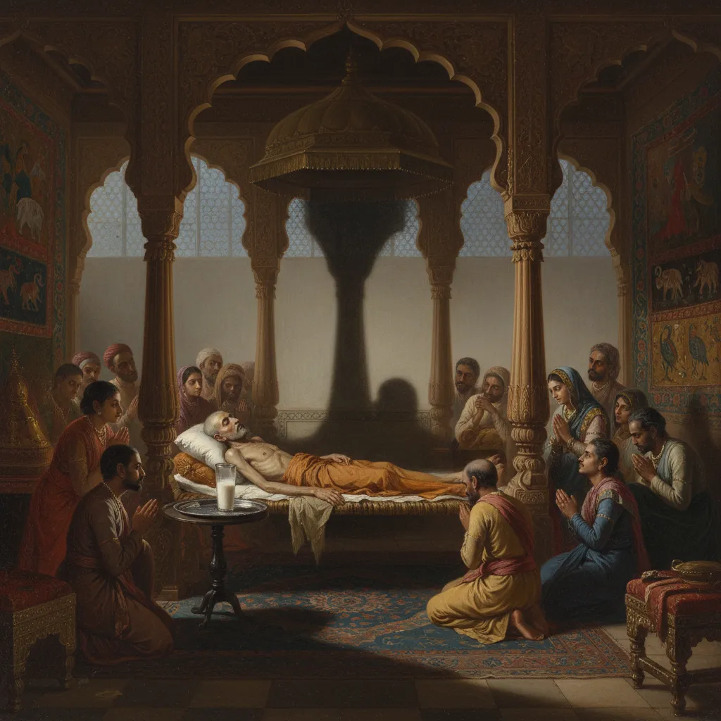 ## 조드푸르 궁정에서 왕의 첩을 공개 비판하고, 독살당하다