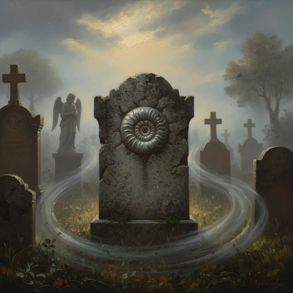 묘비에 새긴 '틀린 나선'