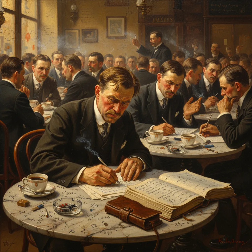 ## 수학의 난제들이 카페 대리석 탁자 위에 적혀 내려갔다