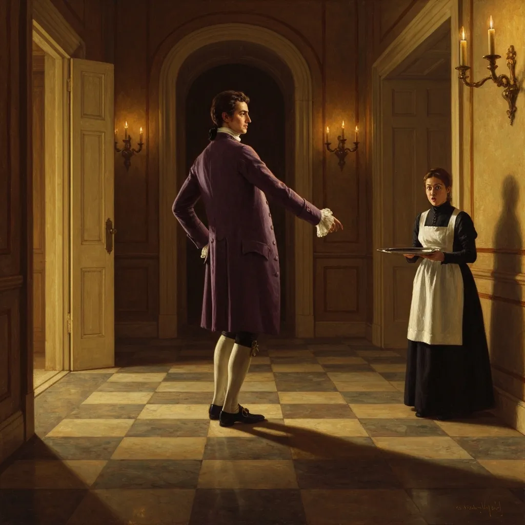 하녀와 눈이 마주치면 도망친 귀족