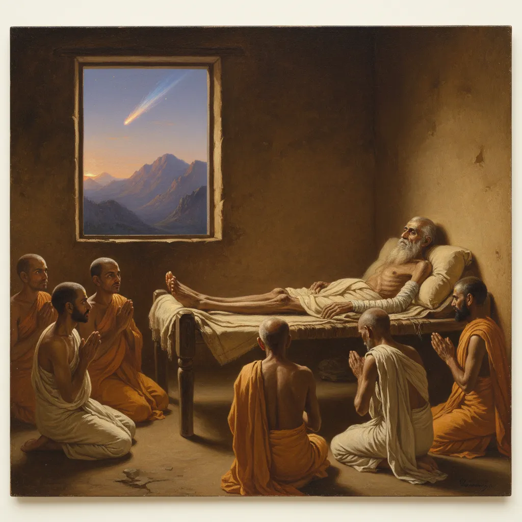 암이 팔을 먹어들어갔지만 산을 떠나라는 권유를 끝까지 거절했다