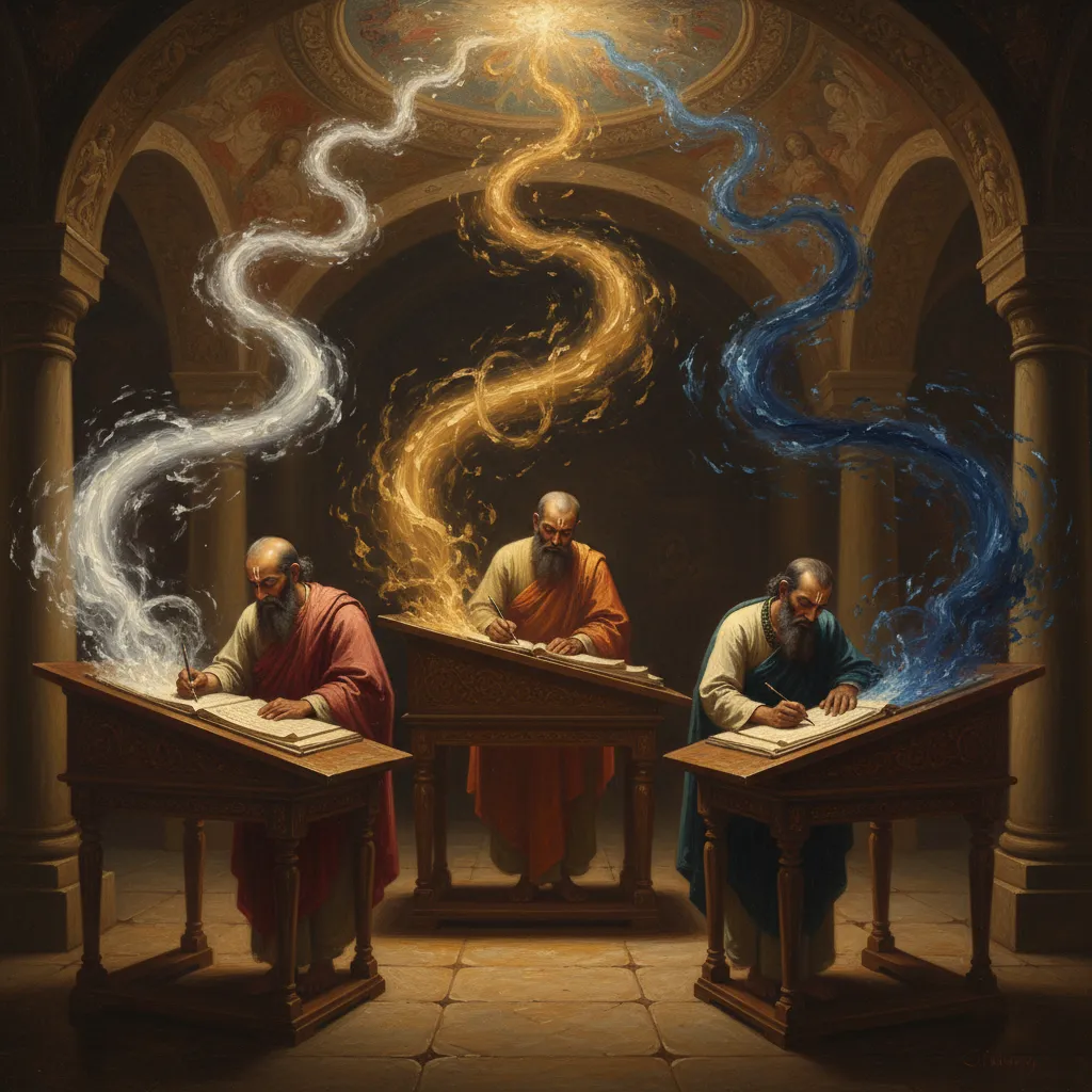 샹카라, 라마누자, 마드바가 같은 문장을 읽고 세 개의 세계를 세웠다