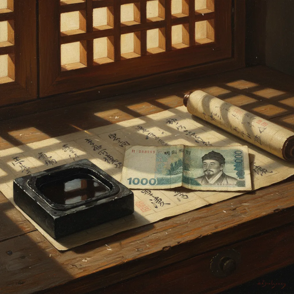 ## 천 원짜리 지폐를 꺼내보세요 — 이 얼굴의 주인은 누구?