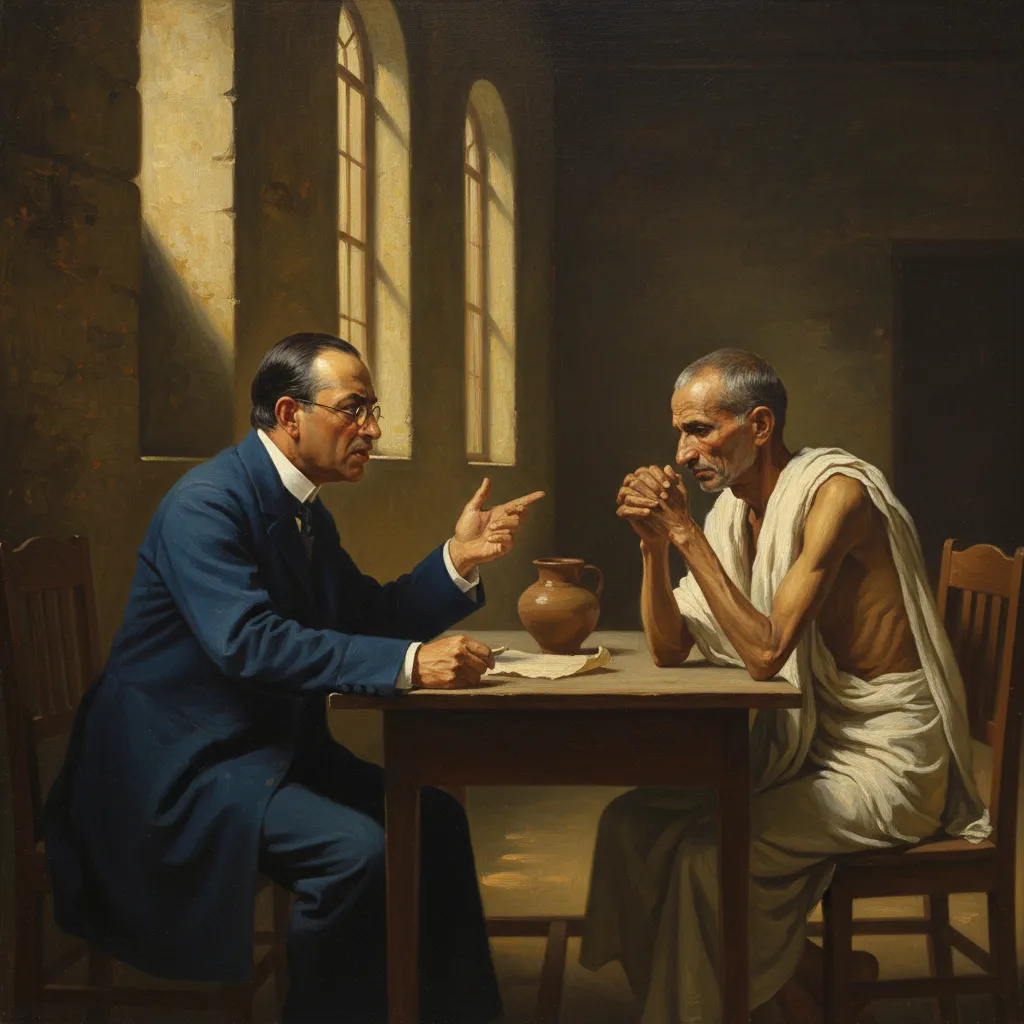 간디와의 치열했던 논쟁