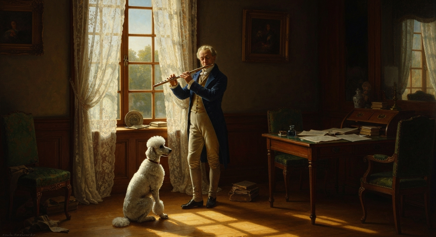 ## '삶은 고통'이라 쓴 그는 매일 정오에 플루트를 연주했다