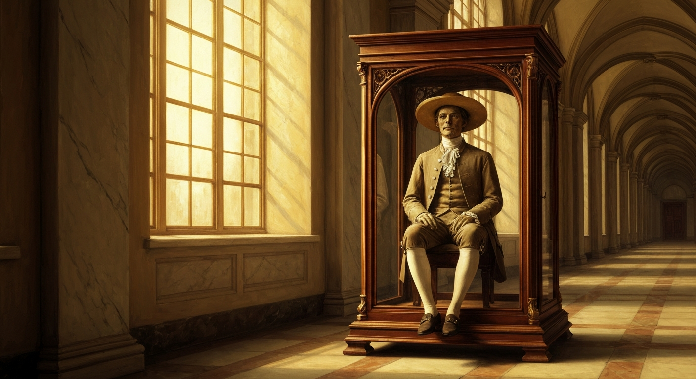 ## 200년째 대학 복도에 앉아 있는 시체가 있다