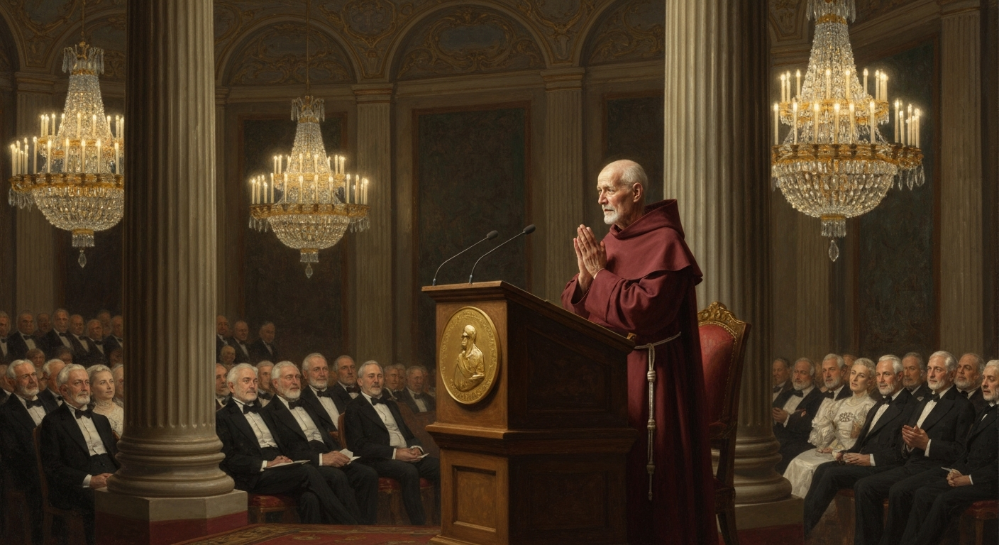 ## 노벨상 연단에서 말한 '적에게 배운 자비'