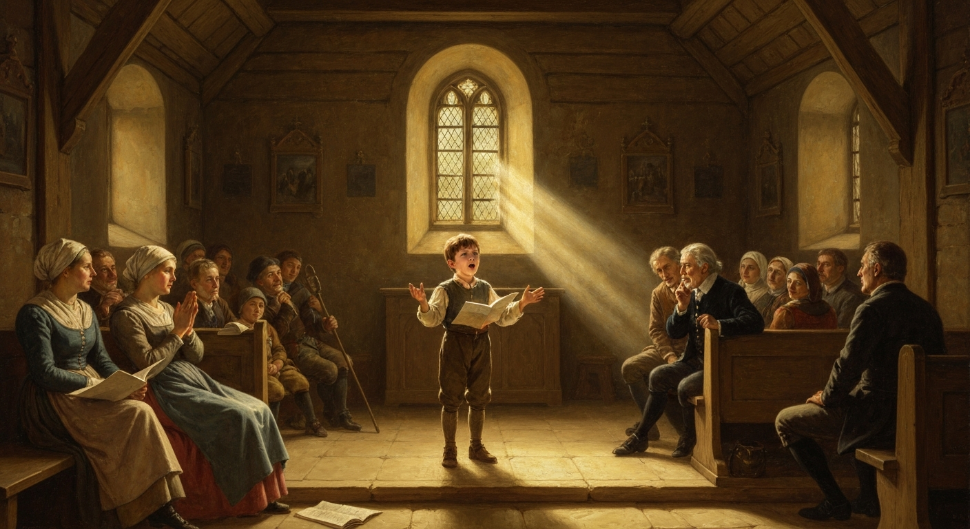 교회에 늦은 귀족 하나가 거위치기 소년의 운명을 바꿨다