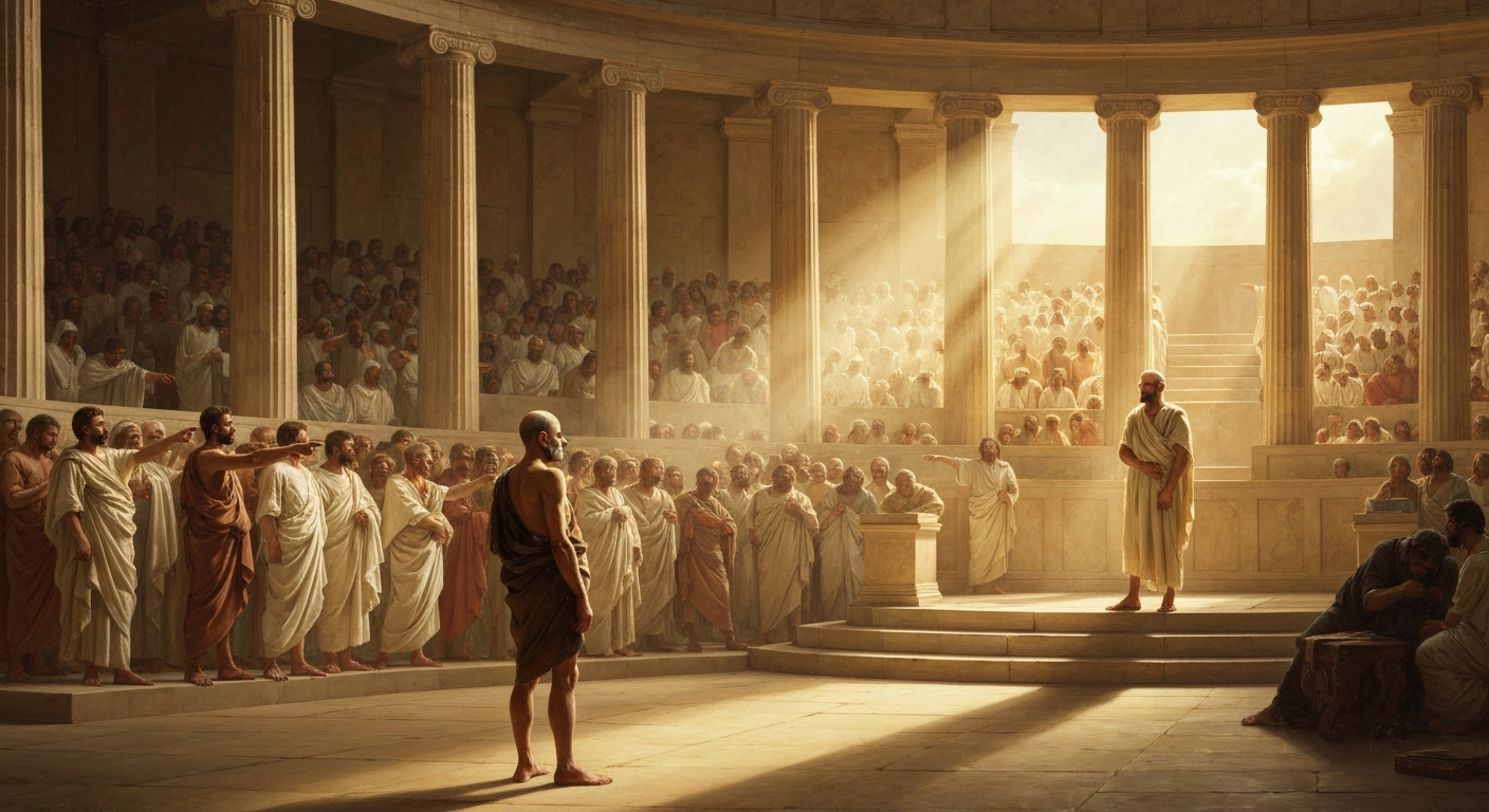 민주주의를 발명한 도시가 질문하는 사람을 견디지 못했다