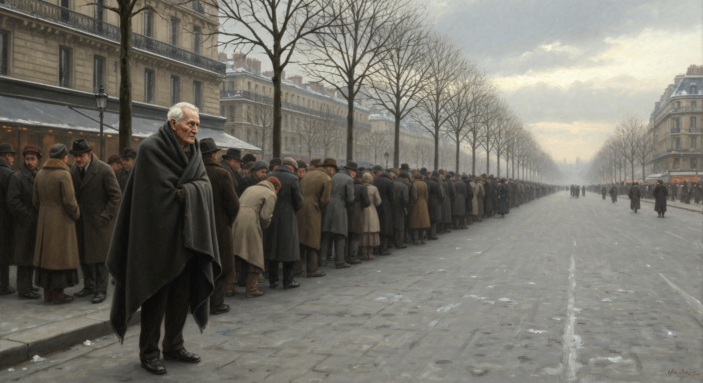 면제를 거부한 81세 철학자는 유대인 등록 줄 끝에 섰다