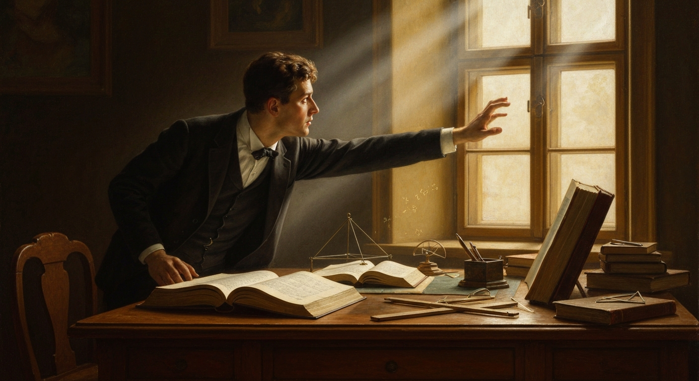 수학 천재가 어느 날 숫자를 내려놓고 '본다는 것'을 증명하겠다고 선언했다