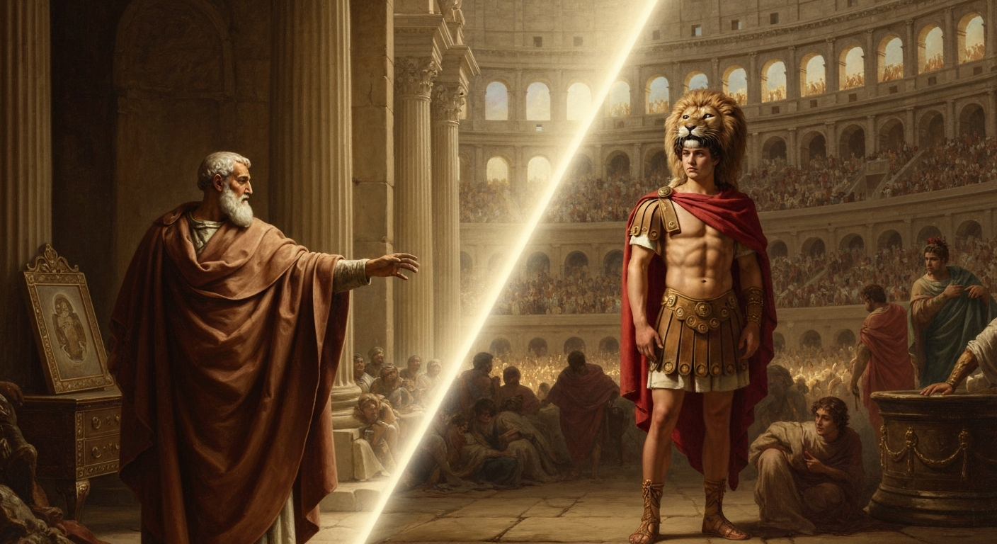 철학자 아버지의 아들은 로마를 검투사 경기장으로 만들었다