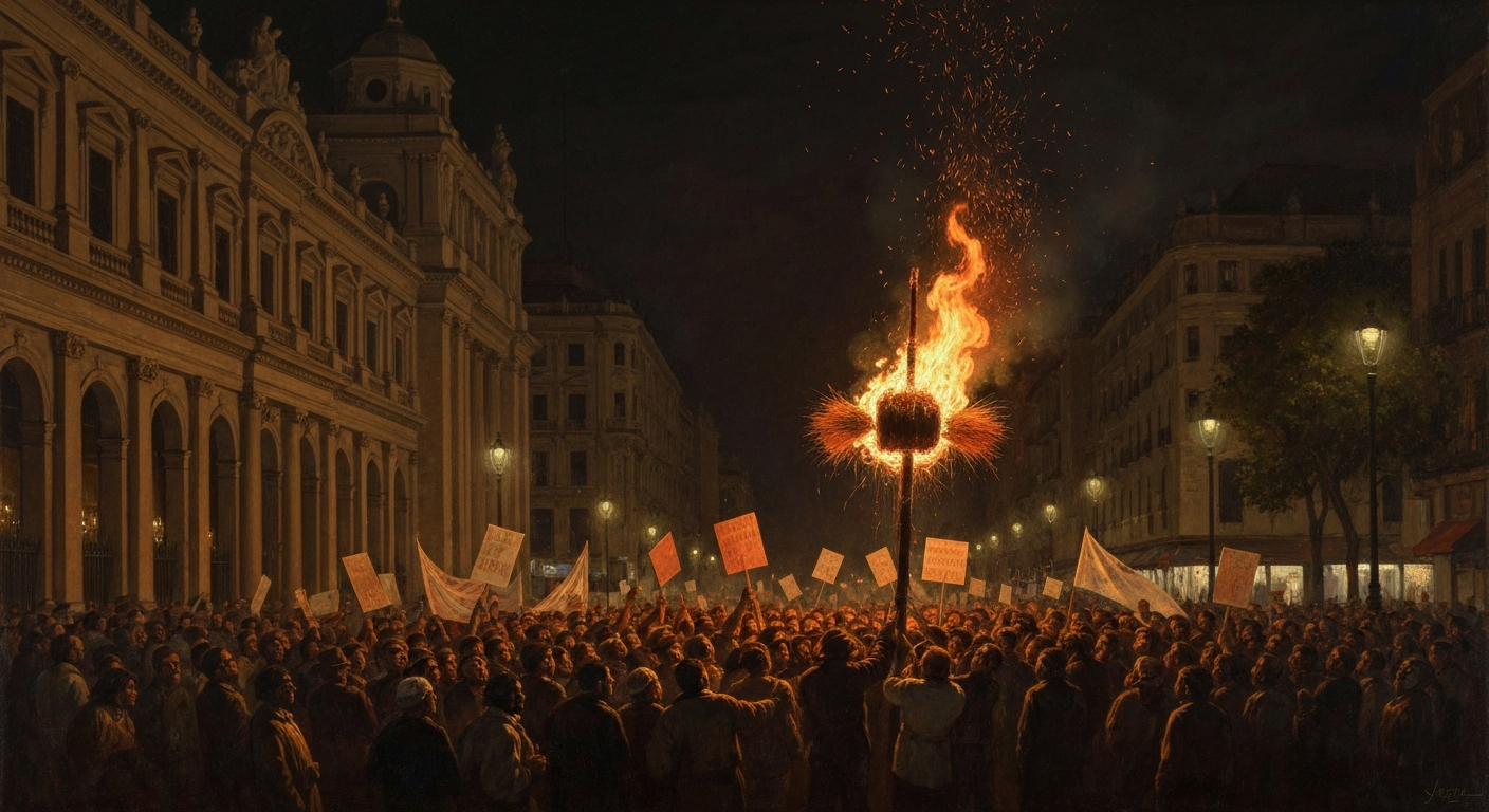 브라질 군중이 철학자의 인형을 불태운 밤