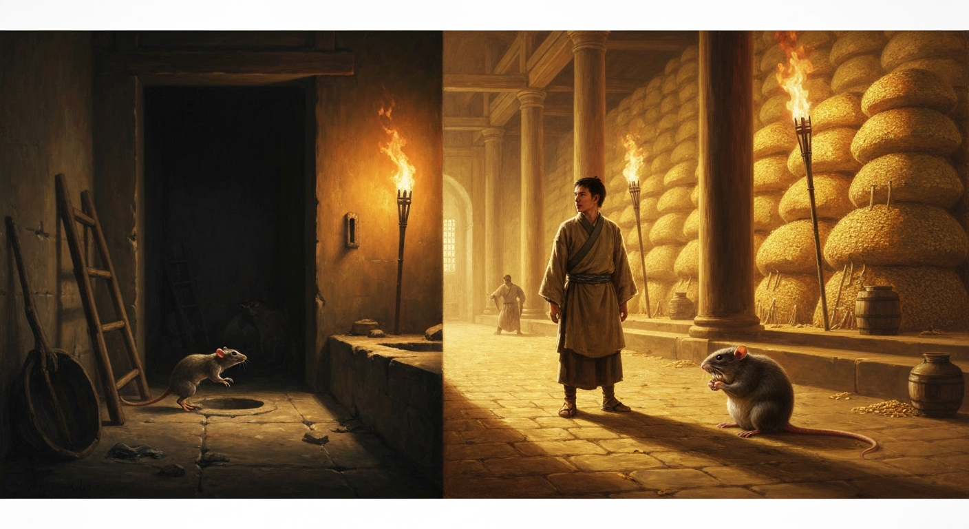 뒷간 쥐와 창고 쥐 사이에서 한 청년이 인생을 걸었다