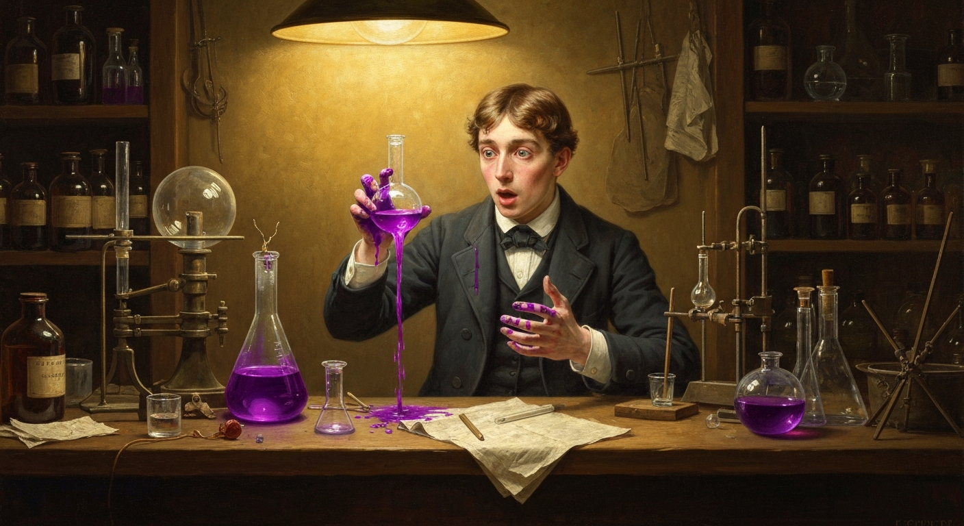 1856년, 말라리아 치료제를 찾던 18세 소년이 보라색을 얻었다