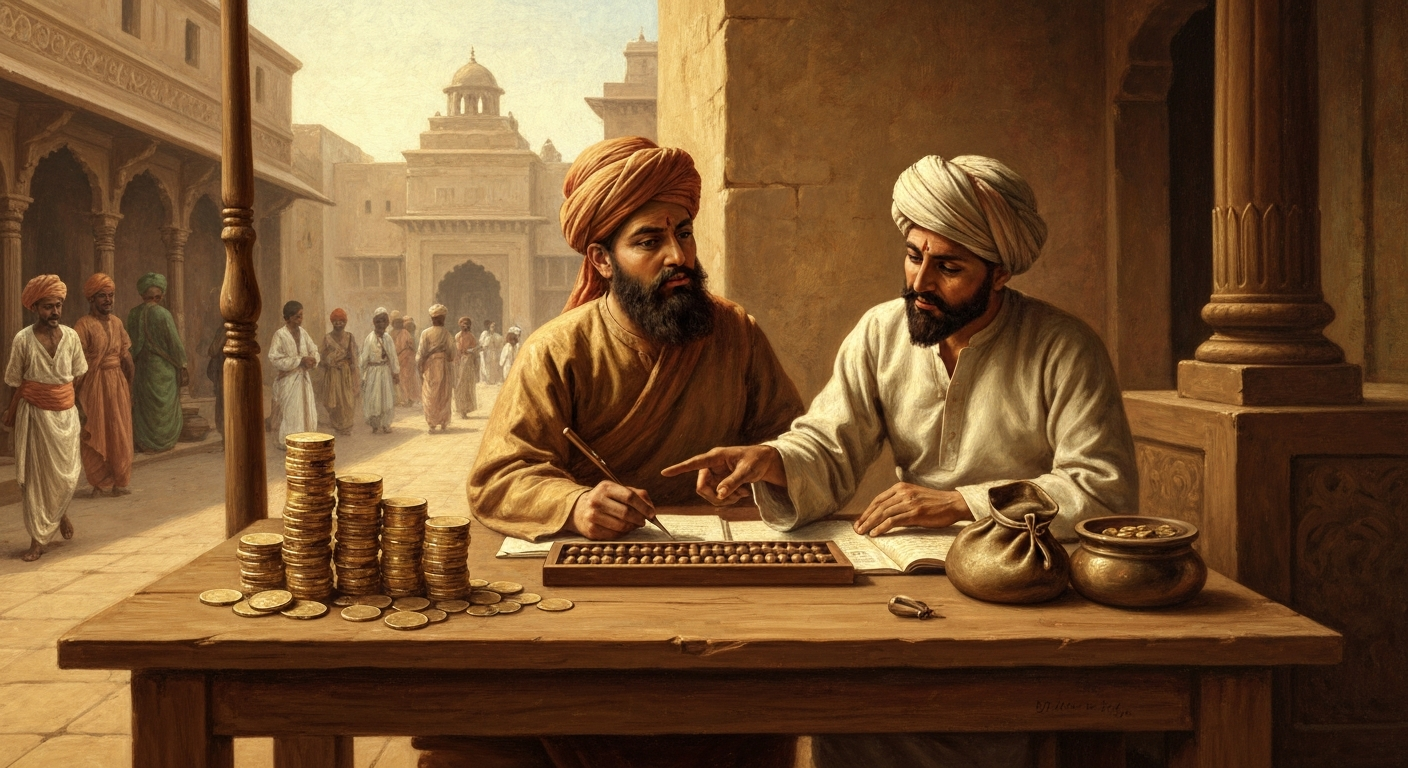 음수를 설명하기 위해 그는 수학책에 '빚'이라고 썼다