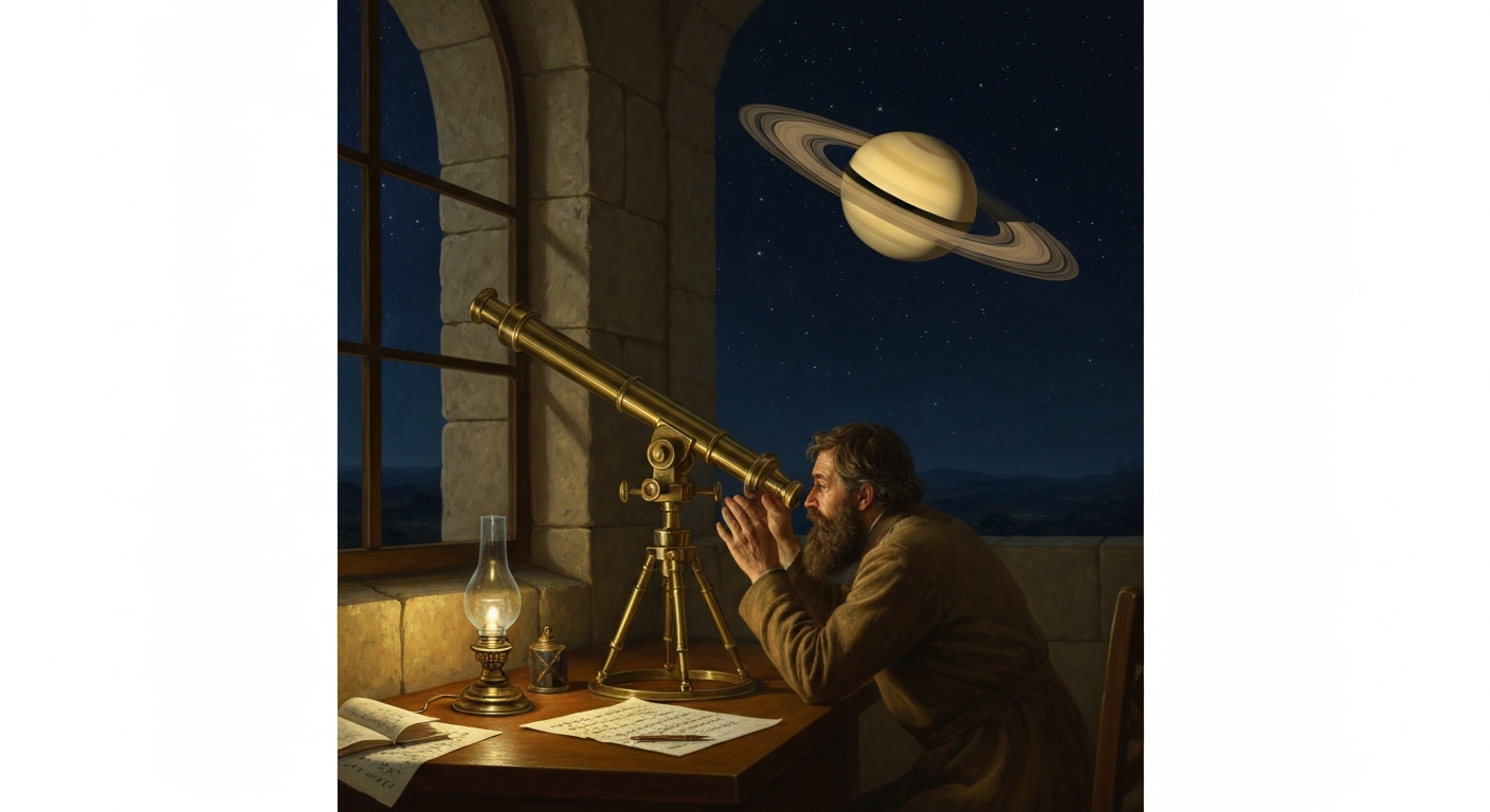 1675년, 카시니는 토성 고리에서 없는 것을 발견했다