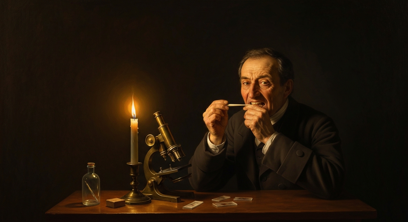 1683년, 그는 자기 치아 사이를 긁어 현미경에 올렸다