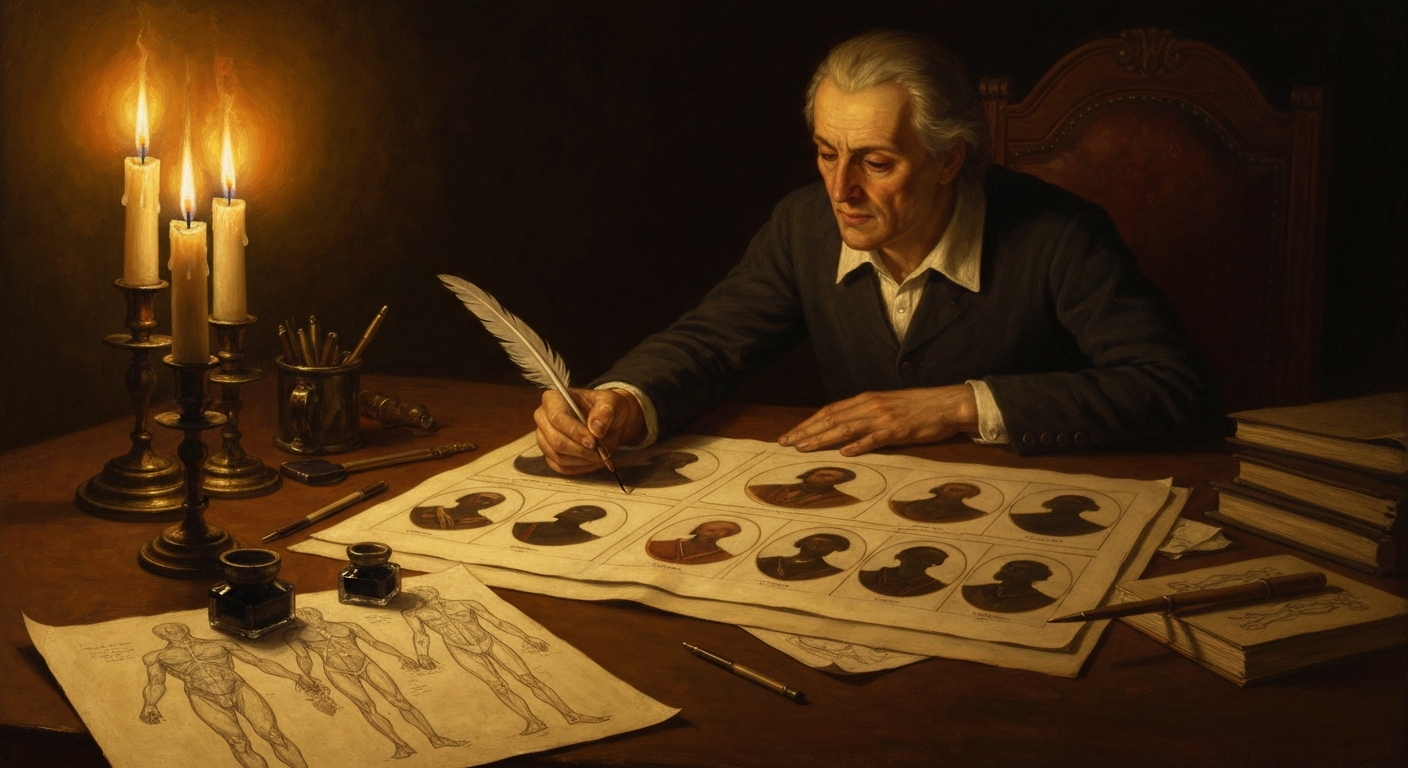 린네가 '지혜로운 인간'에게 네 가지 색을 칠했다