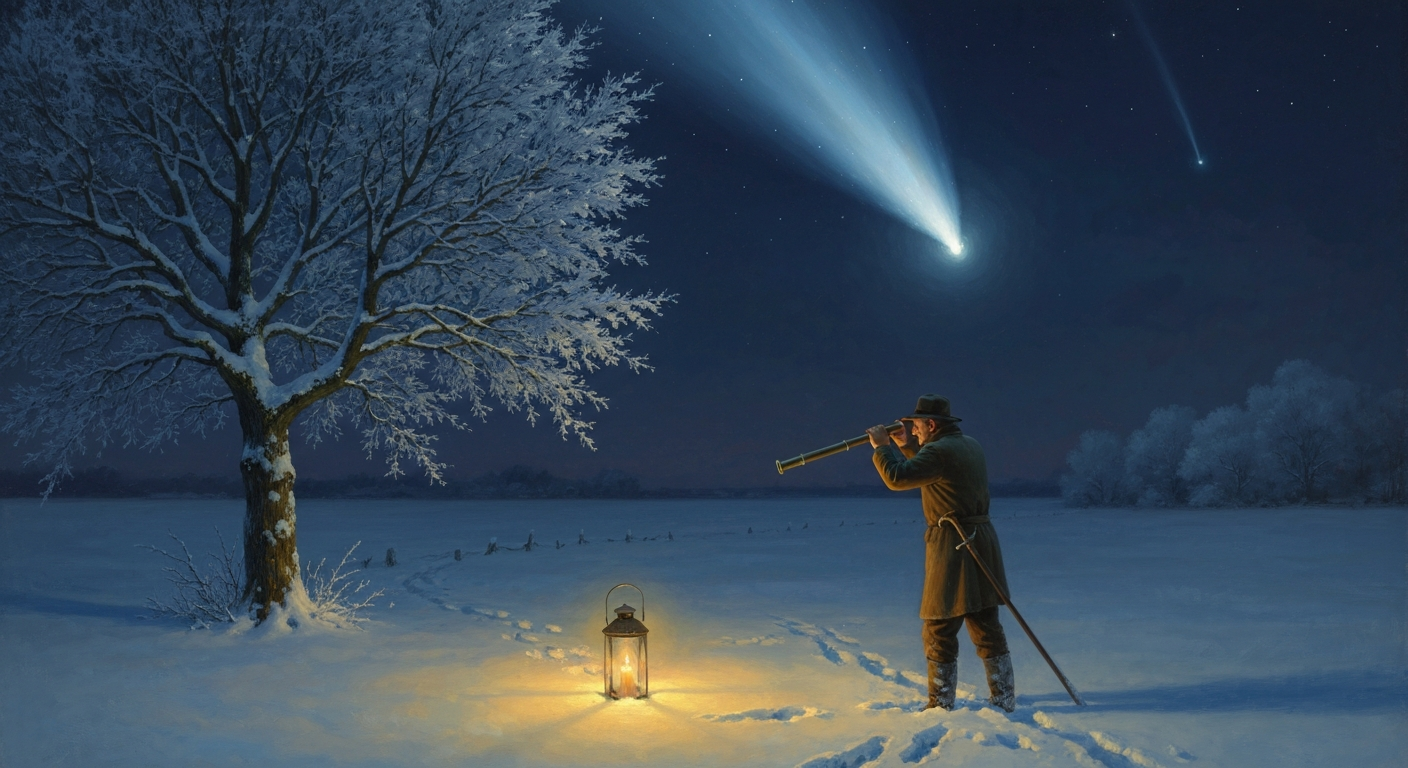 1758년 크리스마스 밤, 독일 농부가 헬리의 예언이 맞았음을 확인했다