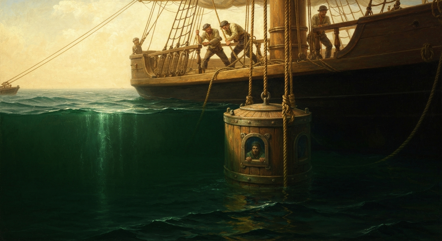 잠수종으로 해저를 걷고 대서양을 두 번 횡단한 사람이 혜성 때문에 전부 잊혔다