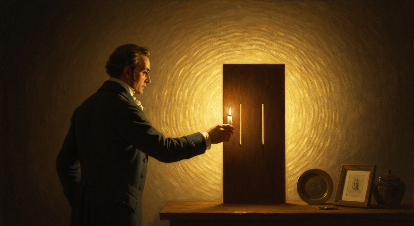 이중슬릿 실험 발표 직후 에든버러 리뷰가 그를 '뉴턴을 모르는 자'라 불렀다