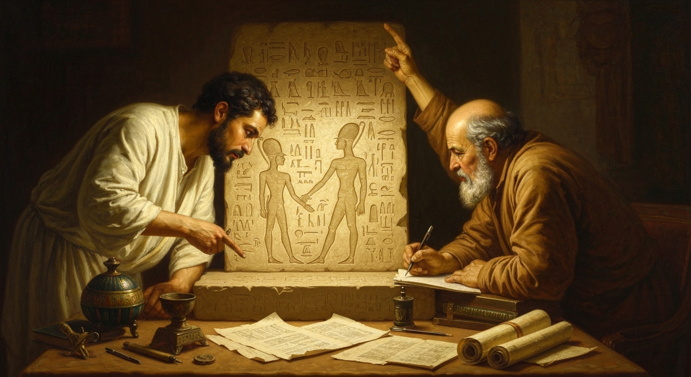 1814년 영이 상형문자를 먼저 풀었지만 1822년 샹폴리옹이 영웅이 됐다