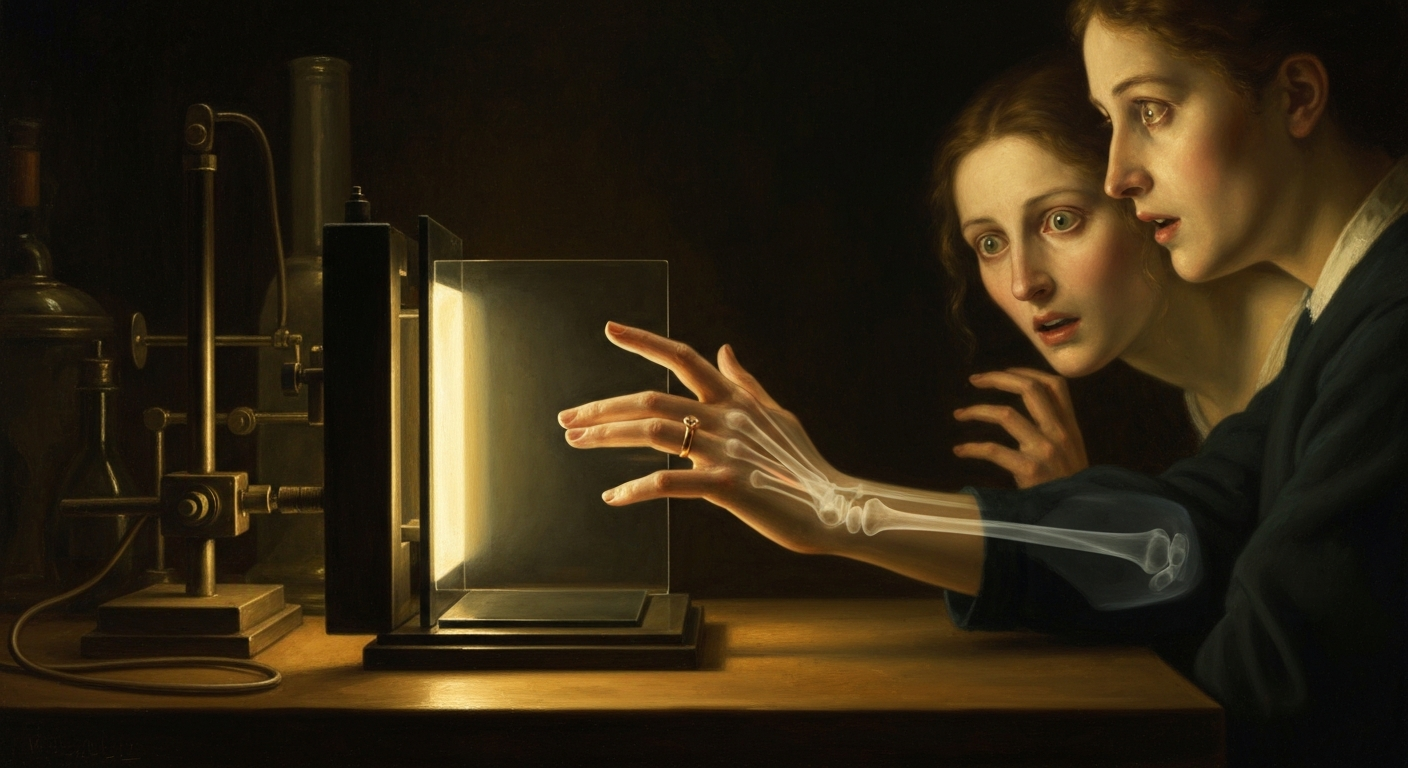 안나의 결혼반지가 찍힌 손뼈 사진